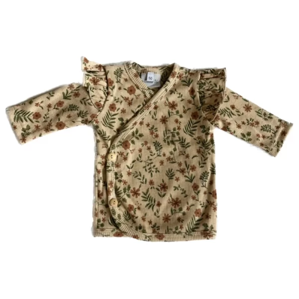 Overslagshirtje rib vintage flower