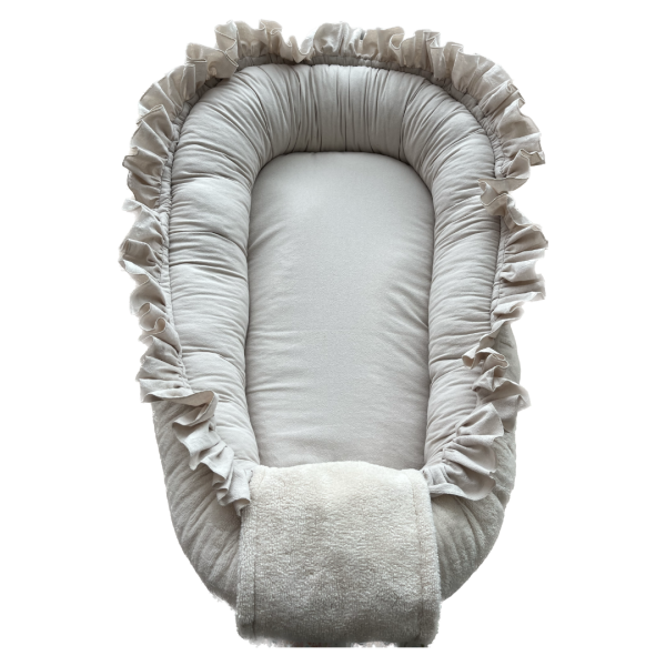 Babynest cotton ruffle zand - Afbeelding 2