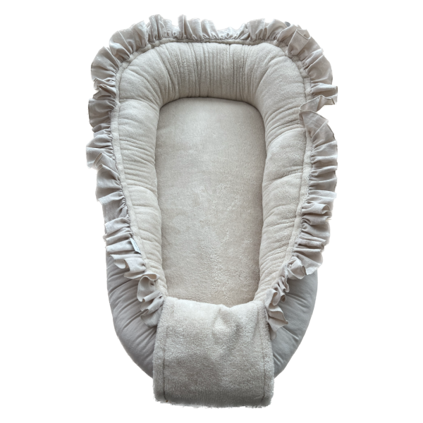 Babynest cotton ruffle zand - Afbeelding 3
