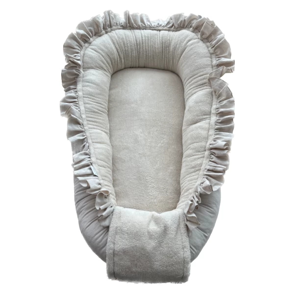 Babynest cotton ruffle zand - Afbeelding 3