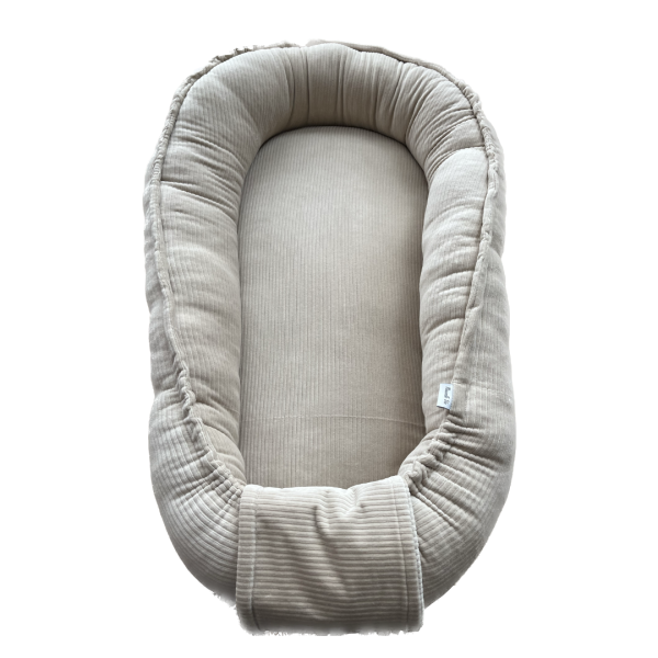 Babynest rib velvet beige - Afbeelding 2