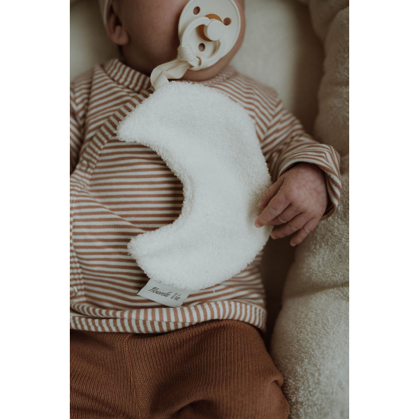 Speendoekje maan bamboo fleece ecru