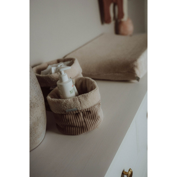 Commodemandjes rib velvet beige