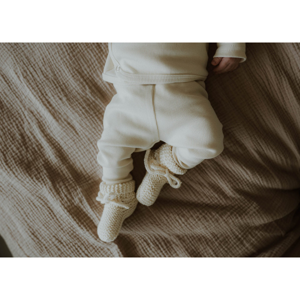 Slofjes gebroken wit baby