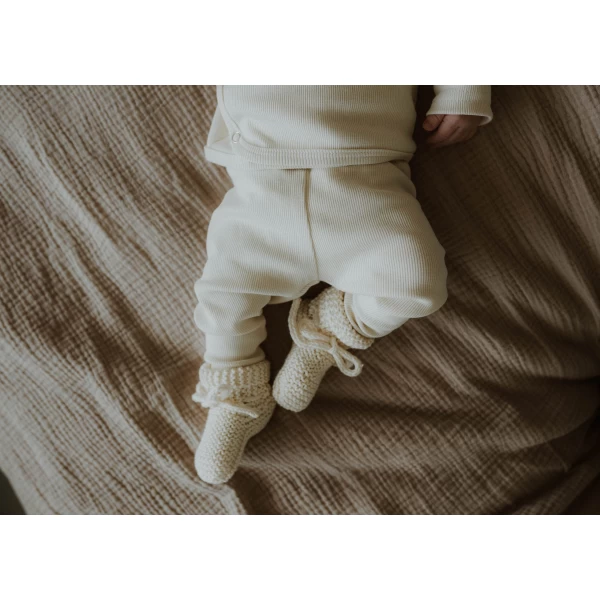 Slofjes gebroken wit baby