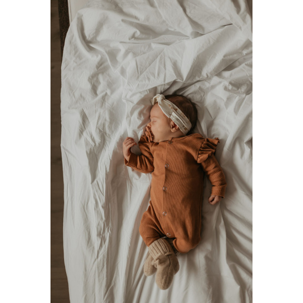 Boxpakje rib cognac ruffle
