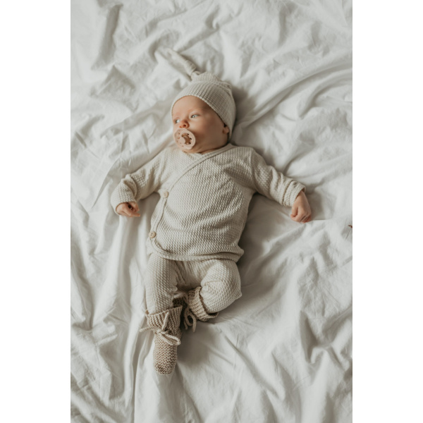 Overslagshirtje mini cable beige