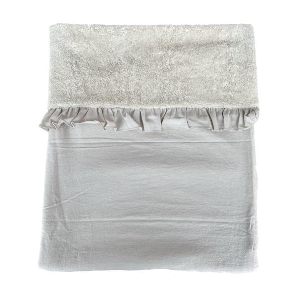 Wiegdeken cotton ruffle zand - Afbeelding 2