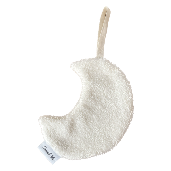 Speendoekje maan bamboo fleece ecru - Afbeelding 2