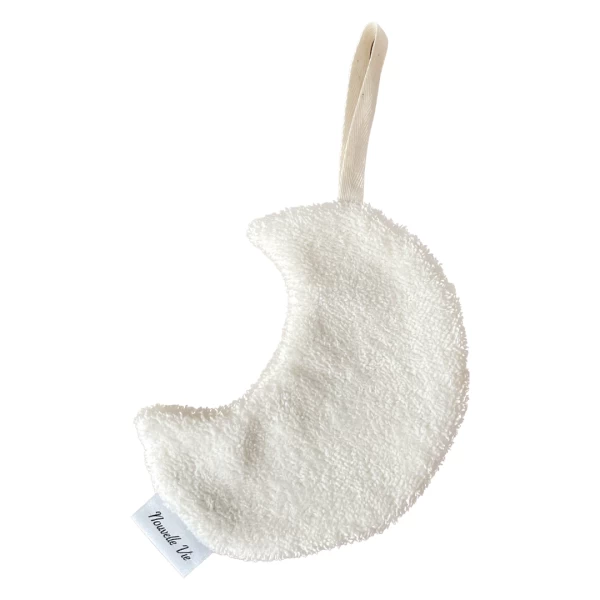 Speendoekje maan bamboo fleece ecru - Afbeelding 2