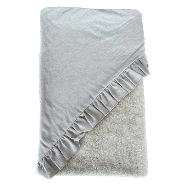 Wikkeldoek cotton ruffle zand - Afbeelding 2