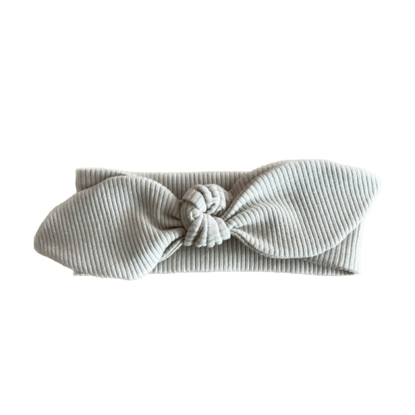 Haarbandje rib beige