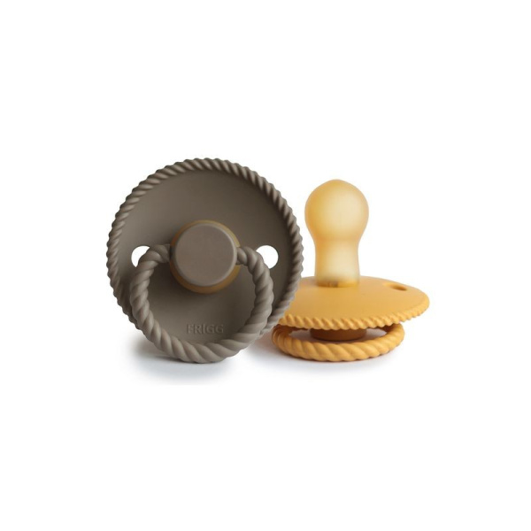 Frigg speen honey gold/portobello 2-pack