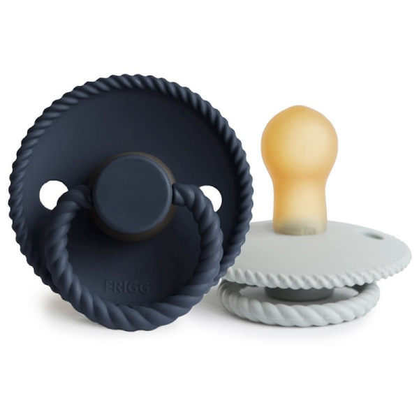 Frigg speen silver gray/dark navy 2-pack