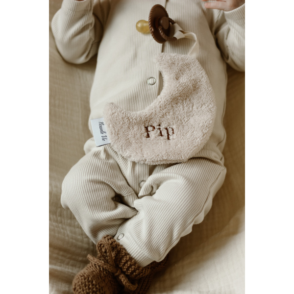 Speendoekje maan bamboo fleece zand