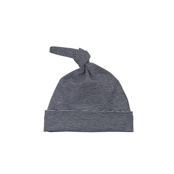 Mutsje mini streepje blauw