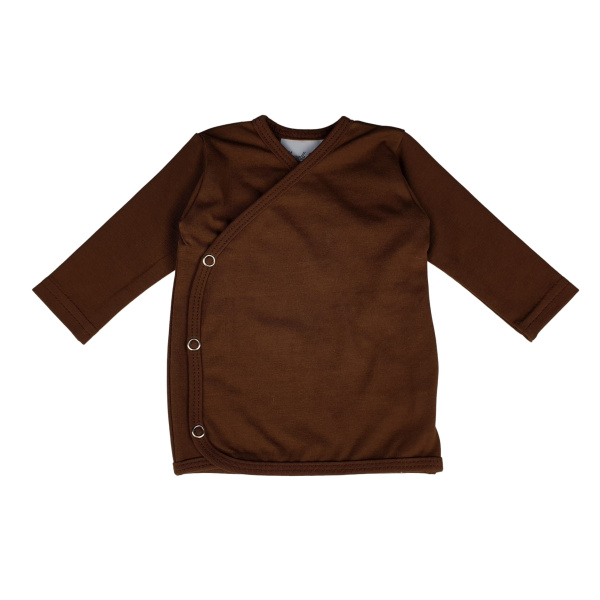Overslagshirtje chocolate brown