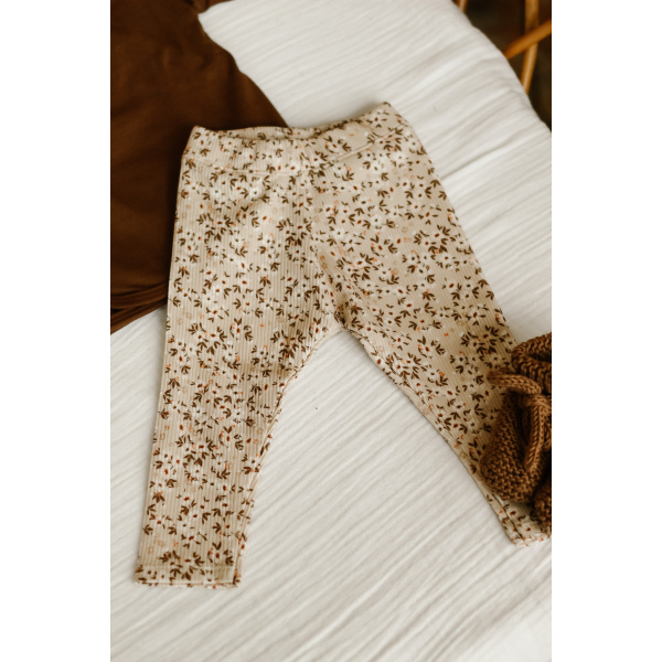 Broekje rib blossom beige
