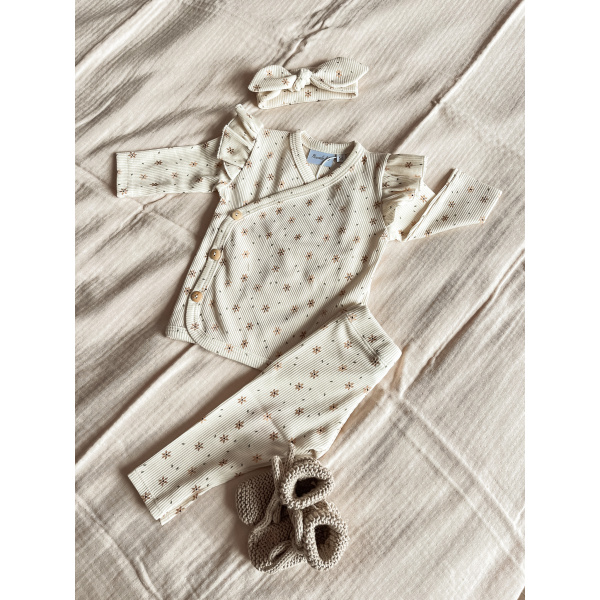 Overslagshirtje little flower naturel
