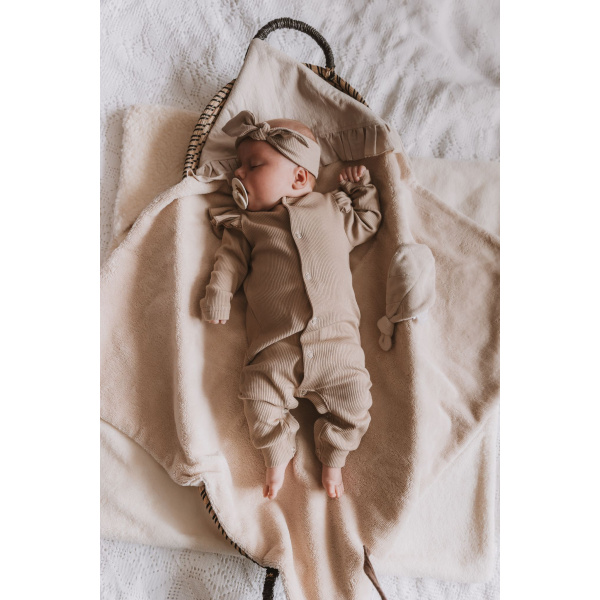 Boxpakje rib taupe ruffle