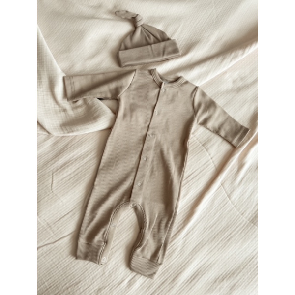 Boxpakje rib taupe
