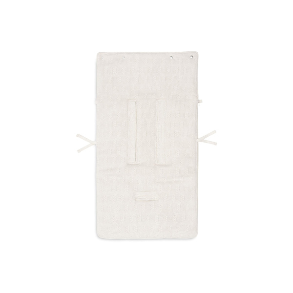 Voetenzak group 0+ 3/5 punts Grain Knit - Oatmeal achterkant
