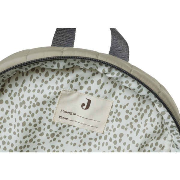 Rugtasje Puffed Olive Green detail