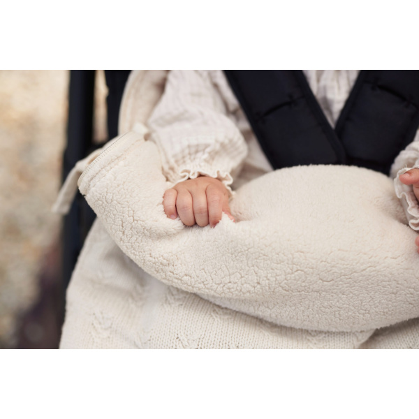Voetenzak group 0+ 3/5 punts Grain Knit - Oatmeal