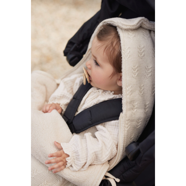 Jollein voetenzak grain knit oatmeal