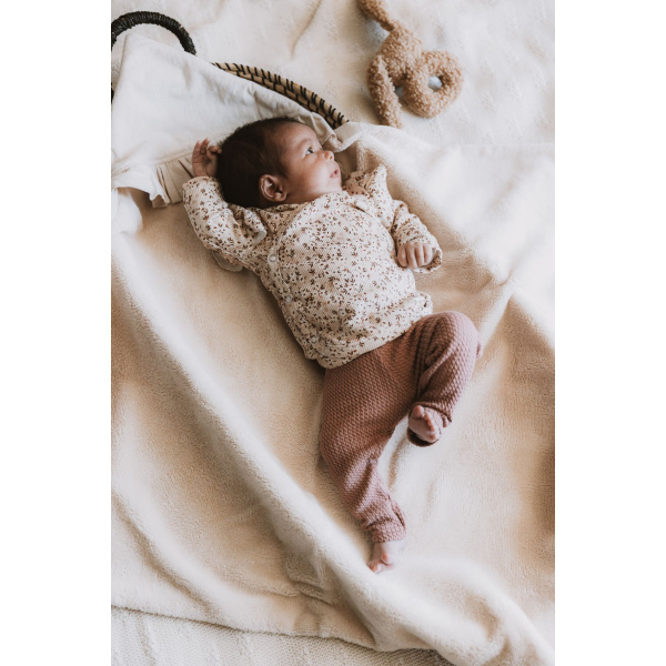 Overslagshirtje rib blossom beige